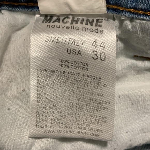 Machine Ripped Blue Jeans (LINED) - Picture 6 of 8